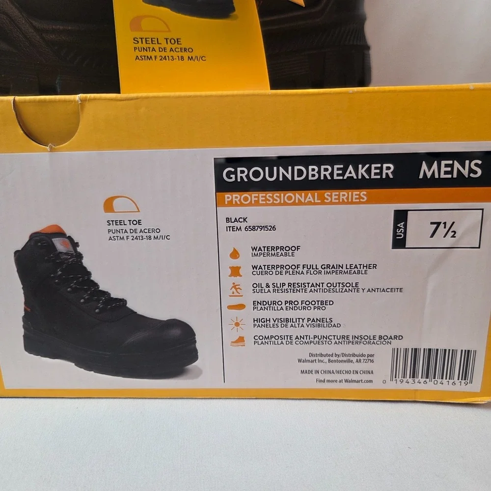 Herman Survivor Groundbreaker Mens Steel Toe‎ Leather Waterproof Work Boots 7.5